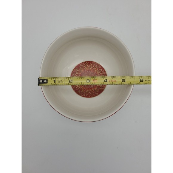 222 Fifth Constantina Red Soup Cereal Bowl 10126234 Set 4 - Picture 7 of 9